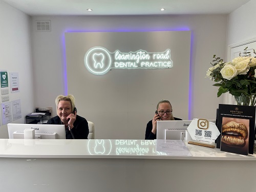 Reception area at Leamington Road Dental Practice
